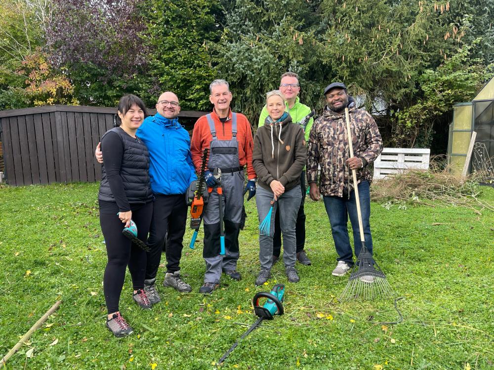 Die Lionsgruppe bei der Gartenaktion im Oktober 2024.